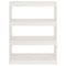 vidaXL Book Cabinet/Room Divider White 80x30x103.5 cm Solid Wood Pine