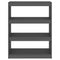 vidaXL Book Cabinet/Room Divider Grey 80x30x103.5 cm Solid Wood Pine