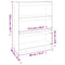 vidaXL Book Cabinet/Room Divider Grey 80x30x103.5 cm Solid Wood Pine