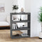 vidaXL Book Cabinet/Room Divider Grey 80x30x103.5 cm Solid Wood Pine