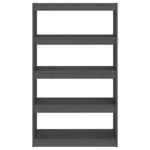 vidaXL Book Cabinet/Room Divider Grey 80x30x135.5 cm Solid Wood Pine