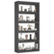 vidaXL Book Cabinet/Room Divider Grey 80x30x167.4 cm Solid Wood Pine