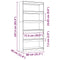 vidaXL Book Cabinet/Room Divider Grey 80x30x167.4 cm Solid Wood Pine