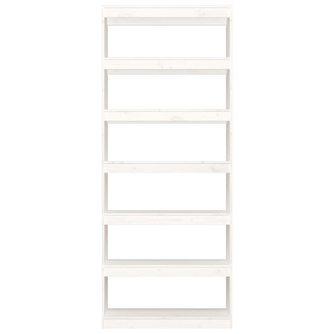 vidaXL Book Cabinet/Room Divider White 80x30x199.5 cm Solid Wood Pine