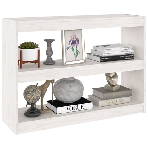 vidaXL Book Cabinet Room Divider White 100x30x71.5 cm Pinewood