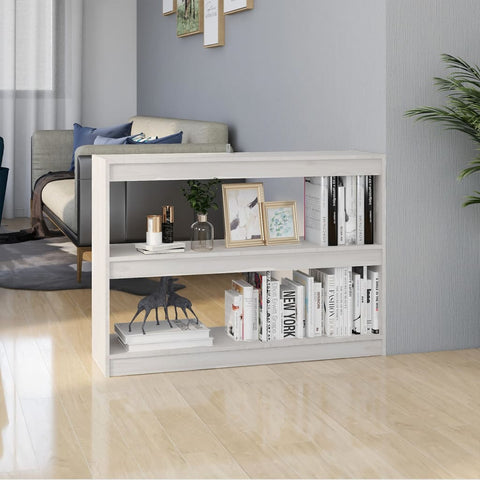 vidaXL Book Cabinet Room Divider White 100x30x71.5 cm Pinewood