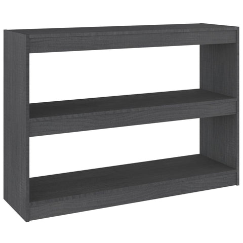 vidaXL Book Cabinet Room Divider Grey 100x30x71.5 cm Pinewood