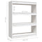 vidaXL Book Cabinet/Room Divider White 100x30x103 cm Solid Pinewood