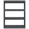 vidaXL Book Cabinet/Room Divider Grey 100x30x103 cm Solid Pinewood