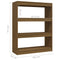 vidaXL Book Cabinet/Room Divider Honey Brown 100x30x103 cm Solid Pinewood