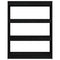 vidaXL Book Cabinet/Room Divider Black 100x30x103 cm Solid Pinewood