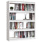 vidaXL Book Cabinet/Room Divider White 100x30x135.5 cm Solid Pinewood