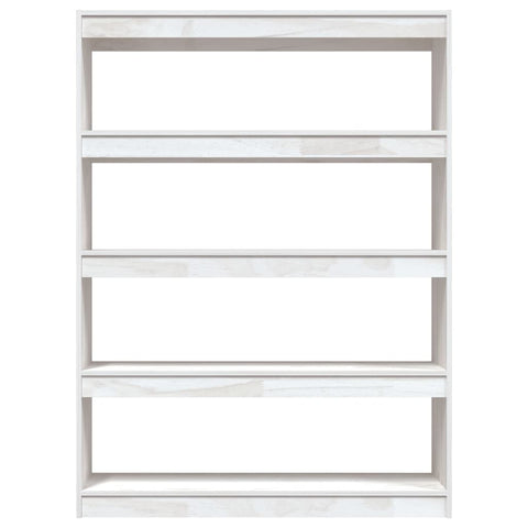 vidaXL Book Cabinet/Room Divider White 100x30x135.5 cm Solid Pinewood
