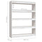 vidaXL Book Cabinet/Room Divider White 100x30x135.5 cm Solid Pinewood