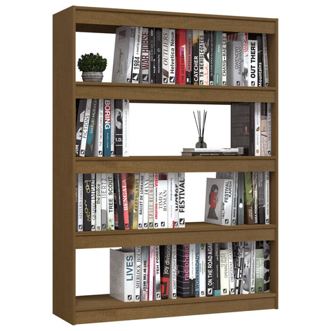 vidaXL Book Cabinet/Room Divider Honey Brown 100x30x135.5 cm Solid Pinewood