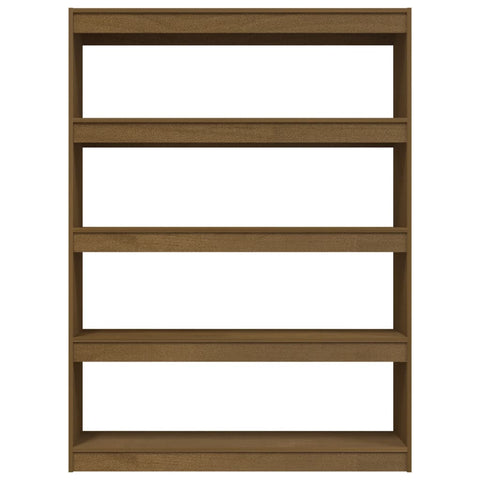 vidaXL Book Cabinet/Room Divider Honey Brown 100x30x135.5 cm Solid Pinewood