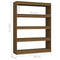 vidaXL Book Cabinet/Room Divider Honey Brown 100x30x135.5 cm Solid Pinewood