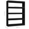 vidaXL Book Cabinet/Room Divider Black 100x30x135.5 cm Solid Pinewood