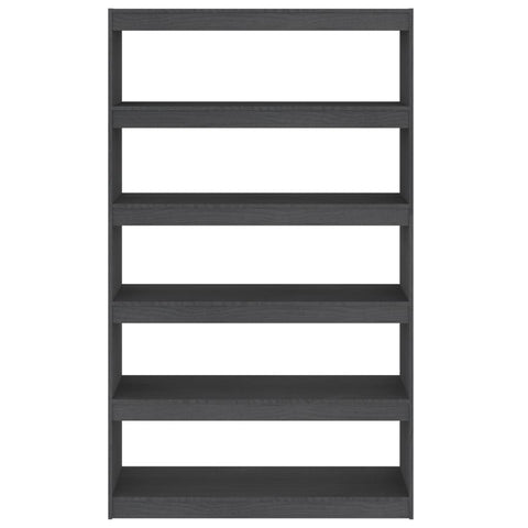 vidaXL Book Cabinet/Room Divider Grey 100x30x167.5 cm Solid Pinewood