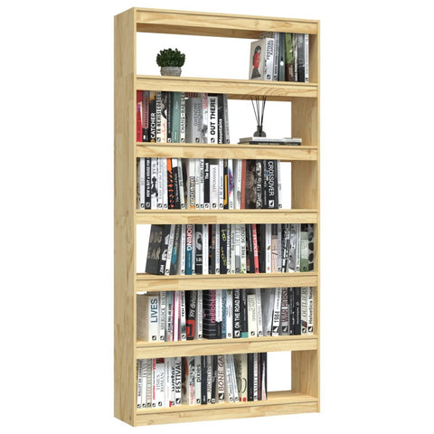 vidaXL Book Cabinet/Room Divider 100x30x200 cm Solid Pinewood