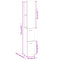 vidaXL Bathroom Cabinet Concrete Grey 25x26.5x170 cm Engineered Wood