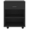 vidaXL Rolling Cabinet Black 46x36x59 cm Engineered Wood