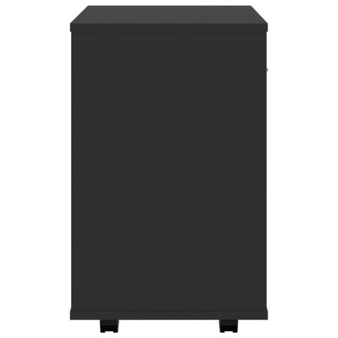 vidaXL Rolling Cabinet Black 46x36x59 cm Engineered Wood