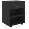 vidaXL Rolling Cabinet Black 46x36x59 cm Engineered Wood