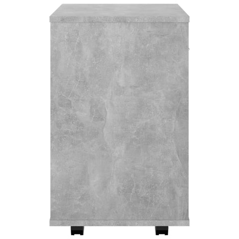 vidaXL Rolling Cabinet Concrete Grey 46x36x59 cm Engineered Wood