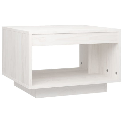 vidaXL Coffee Table White 50x50x33.5 cm Solid Pinewood