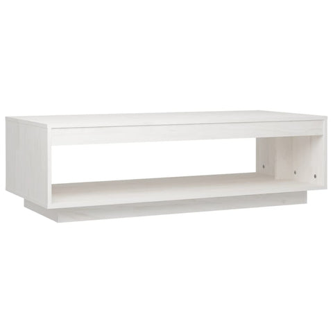 vidaXL Coffee Table White 110x50x33.5 cm Solid Pinewood