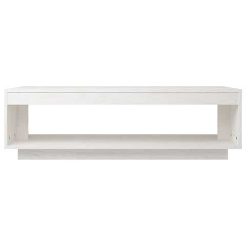 vidaXL Coffee Table White 110x50x33.5 cm Solid Pinewood