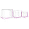 vidaXL Nesting Coffee Tables 3 pcs Concrete Grey Engineered Wood