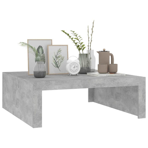 vidaXL Coffee Table Concrete Grey 100x100x35 cm Engineered Wood