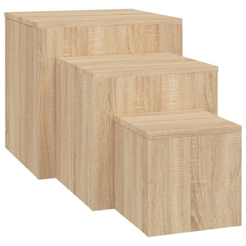 vidaXL Side Tables 3 pcs Sonoma Oak Engineered Wood