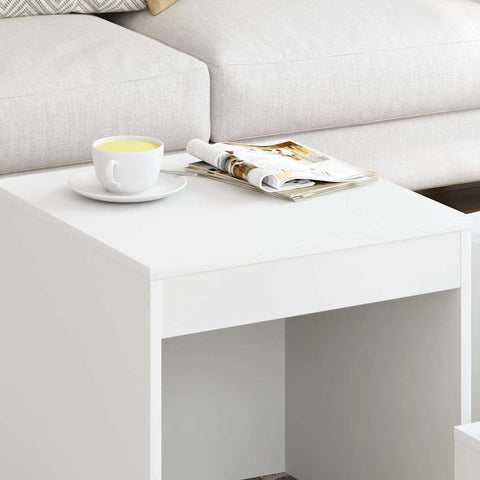 vidaXL Nesting Tables 3 pcs White Engineered Wood