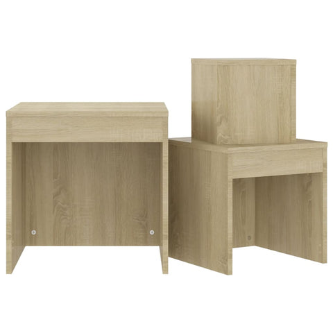 vidaXL Nesting Tables 3 pcs Sonoma Oak Engineered Wood