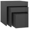 vidaXL Nesting Tables 3 pcs High Gloss Grey Engineered Wood