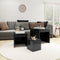 vidaXL Nesting Tables 3 pcs High Gloss Grey Engineered Wood