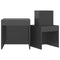 vidaXL Nesting Tables 3 pcs High Gloss Grey Engineered Wood