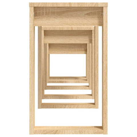 vidaXL Nesting Tables 3 pcs Sonoma Oak Engineered Wood