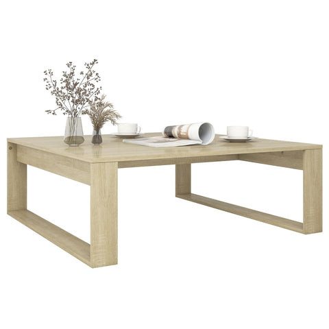 vidaXL Coffee Table Sonoma Oak 100x100x35 cm Engineered Wood
