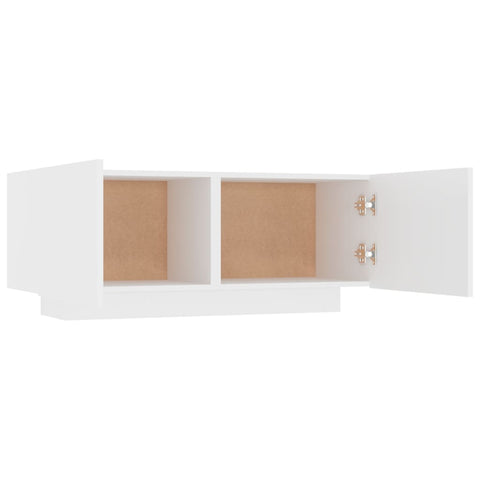vidaXL Bedside Cabinet White 100x35x40 cm Engineered Wood
