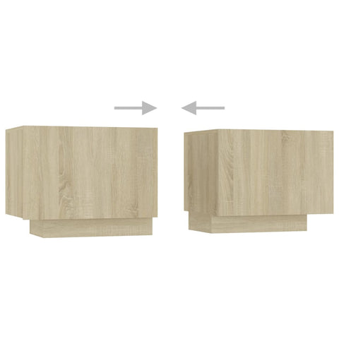 vidaXL Bedside Cabinet Sonoma Oak 100x35x40 cm Engineered Wood