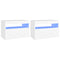 vidaXL Bedside Cabinet & LED Lights 2 pcs White 60x35x40 cm Engineered Wood