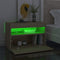vidaXL Bedside Cabinet & LED Lights 2 pcs Sonoma Oak 60x35x40 cm