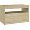vidaXL Bedside Cabinet & LED Lights 2 pcs Sonoma Oak 60x35x40 cm