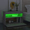 vidaXL Bedside Cabinet & LED Lights Concrete Grey 60x35x40 cm