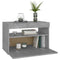 vidaXL Bedside Cabinet & LED Lights Concrete Grey 60x35x40 cm