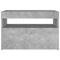 vidaXL Bedside Cabinet & LED Lights Concrete Grey 60x35x40 cm